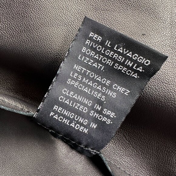 Roncarati Womens 0/2 Shirt Jacket Leather Suede Black Button Collared Western Bo - Picture 11 of 11